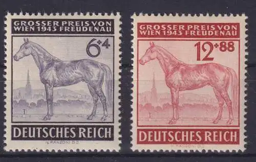 Deutsches Reich 857-858 Galopprennen Pferde Pferdesport Luxus postfrisch MNH