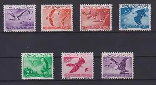 Liechtenstein 173-179 Tiere Vögel Luxus postfrisch MNH Kat.-Wert 55,00