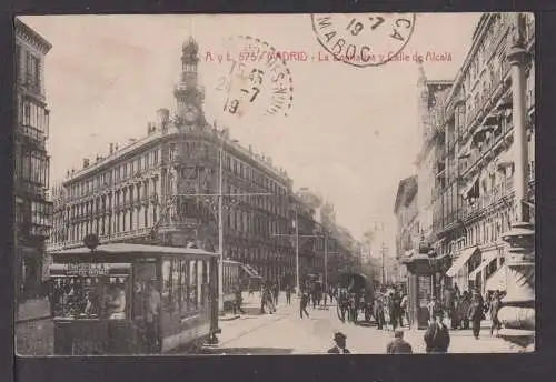 Ansichtskarte Madrid Spanien La Equitativa y Calle de Alcala Casablanca Marokko