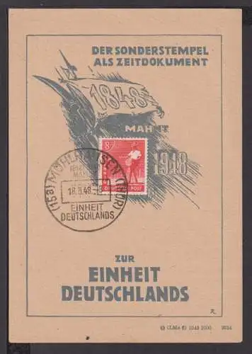 All Besetzung Zeitdokument Einheit Deutschlands immer beliebtes Gedenkblatt 1948