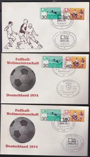 Fußball Weltmeisterschaft Bund 10 Briefe verschied. SSST Sport Festpreis 50,00