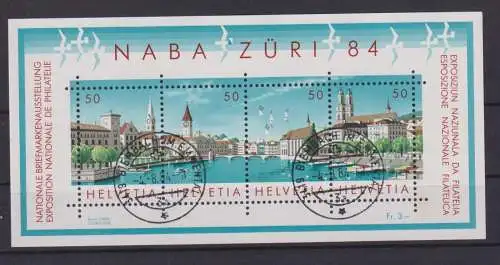 Schweiz Block 24 mit 1276-1279 Philatelie Briefmarken Ausstellung Luxus