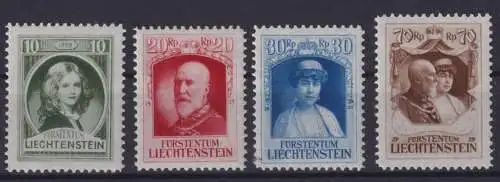 Liechtenstein 90-93 Regierungsantritt Fürst Franz I. Luxus postfrisch Kat 100,00