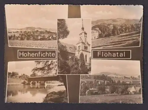 Ansichtskarte Hohenfichte Sachsen Flöhatal Flöha Fluß Brücke n. Meerane