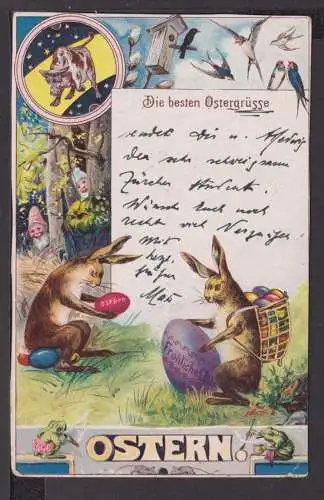 Ansichtskarte Glückwunsch Ostern Schweiz Zürich 1900 Genf