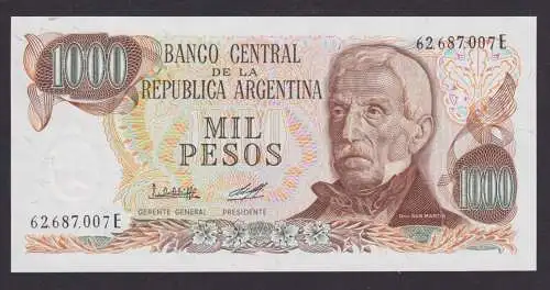 Banknote Geldschein Argentinien Südamerika 1000 Pesos Top Erhaltung UNC