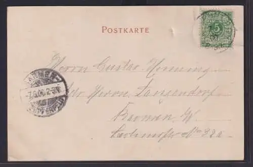 Ansichtskarte Barmen Wuppertal Ruhmeshalle Verlag W. Fülle Barmen 07.06.1900