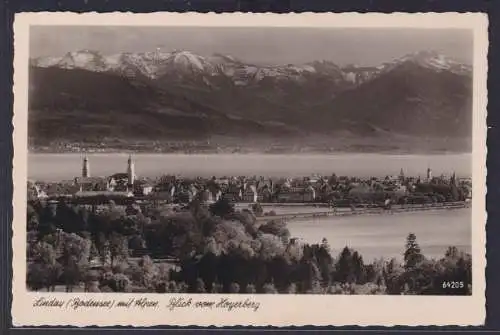 Ansichtskarte Lindau Bodensee Alpenpanorama Bayern nach Berlin 10.06.1953