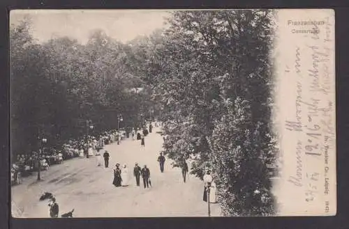 Ansichtskarte Franzensbad Tschechien Concertpark 1904 Karlsbad