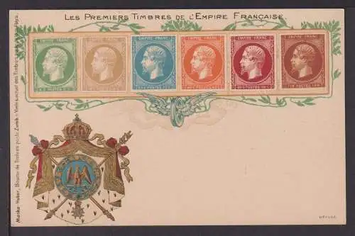 Frankreich sehr schöne Wappen Ansichtskarte mit Abb. Klassik Briefmarken