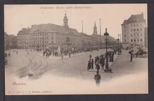 Ansichtskarte Dresden Sachsen Neustädter Markt Hauptstraße