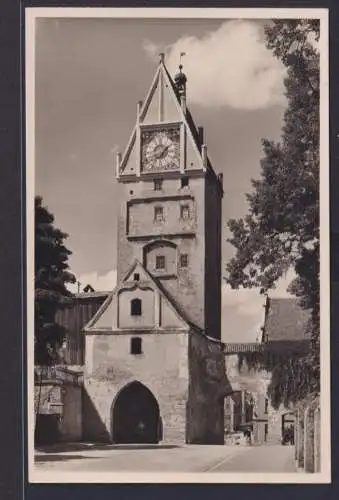 Ansichtskarte Memmingen Allgäu Kempter Tor Bayern nach Chrimmitschau Sachsen