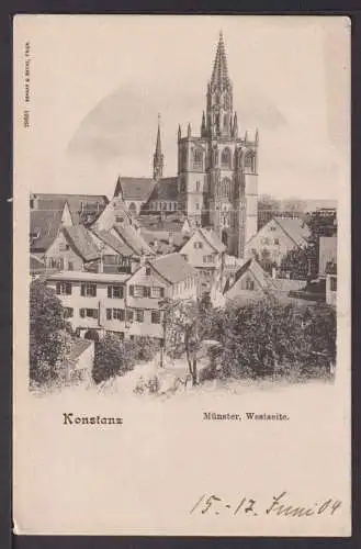 Ansichtskarte Konstanz BW 1904 Münster Westseite