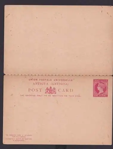 Briefmarken Britische Kolonien Antigua Ganzsache Queen Victoria Frage & Antwort