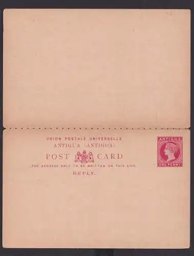 Briefmarken Britische Kolonien Antigua Ganzsache Queen Victoria Frage & Antwort