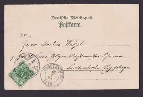 Litho Ansichtskarte Zwickau Sachsen n. Charlotendorf Erzgebirge Tschechien