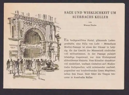 Ansichtskarte Lot Sammlung Auerbach Keller Leipzig Messehaus Mädler Passage