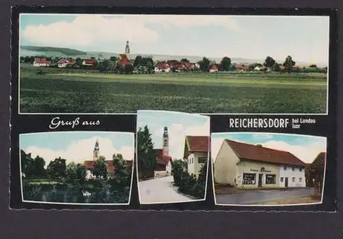 Ansichtskarte Reichersdorf b. Landau Isar Bayern Bäckerei W. Obermaier