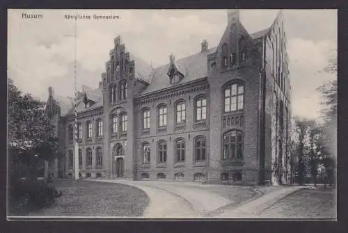 Ansichtskarte Husum Königliches Gymnasium Bildung Lernen Verlag Hermann Winkler