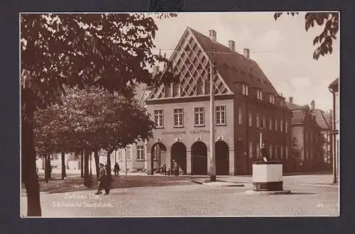 Ansichtskarte Zwickau Sachsen Sachsische Staatsbank Verkerhsregelung Polizist