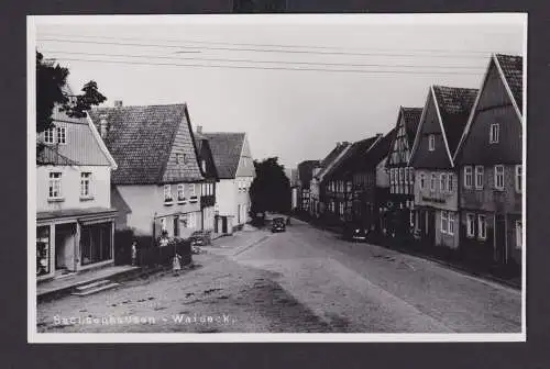 Ansichtskarte Sachsenhausen Waldeck Hessen Strassenansicht Bäckerei FR. Bernhard