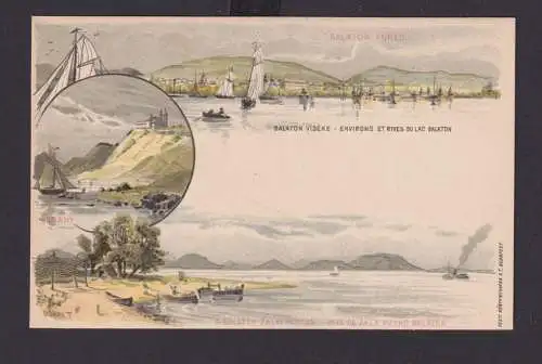 Ungarn Litho Ganzsache 5 Kreuzer Balaton Plattensee