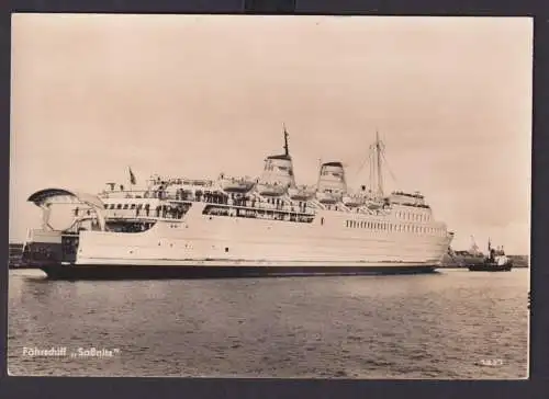 Ansichtskarte Fährschiff Saßnitz ab Prora Rügen Mecklenburg Vorpommern n.