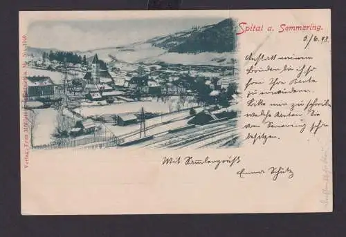 Ansichtskarte Spital am Semmering Österreich Winterlandschaft n. Weisser Hirsch