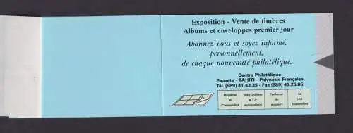 Frankreich Französisch Polynesien Kolonien Markenheftchen 627 Fischfang Luxus