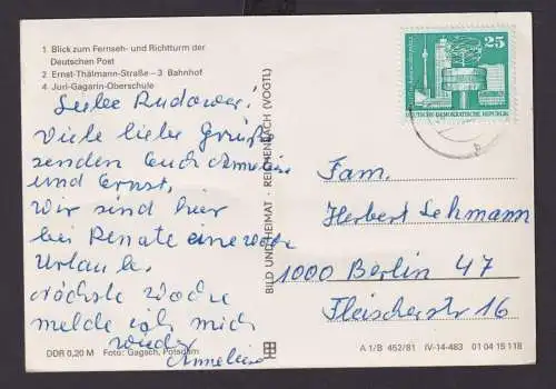 Ansichtskarte Rhinow Kr. Rathenow Brandenburg Bildung Juri Gagarin Schule