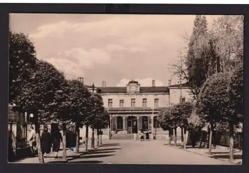 Ansichtskarte Großenhain Sachsen Cottbuser Bahnhof nach Arnstadt Thüringen