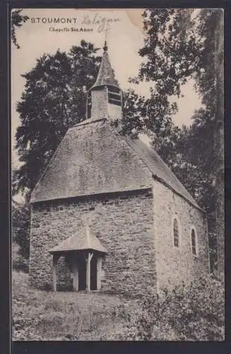 Ansichtskarte Stoumont Belgien Kapelle St. Anne Kirche Religion Feldpostkarte