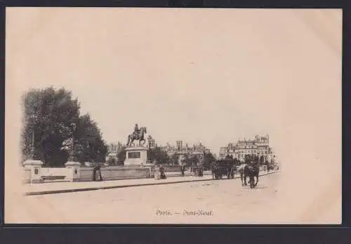 Ansichtskarte Künstlerkarte Paris Pont Neuf Brücke Seine Fluss