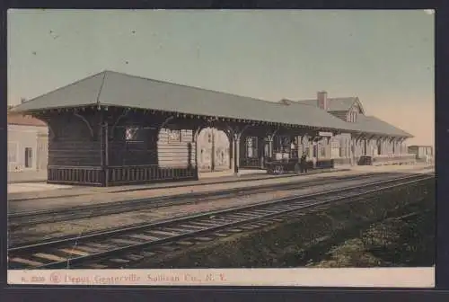 Ansichtskarte New York Bahnhof Genterville nach Brooklyn New York