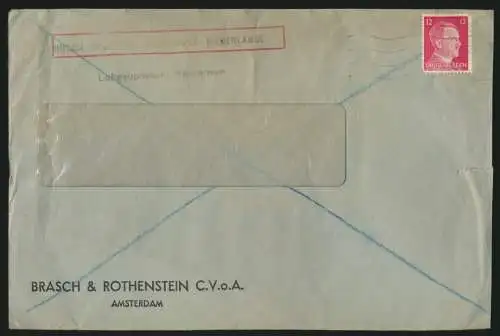 Deutsche Dienstpost Luftgaupostamt Niederlande Brasch & Rothenstein Amsterdam