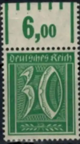 Deutsches Reich 162 Infla Oberrand Walzendruck 30 Pfg., postfrisch