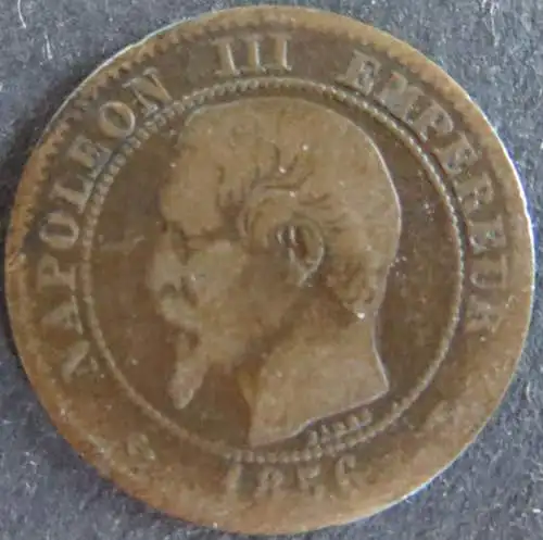 Münze Frankreich France 2 Centimes 1856 schön F Napoleon III.