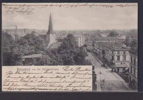 Ansichtskarte Bergedorf Holstenstrasse Kirche Hamburg nach Altona Ottensen