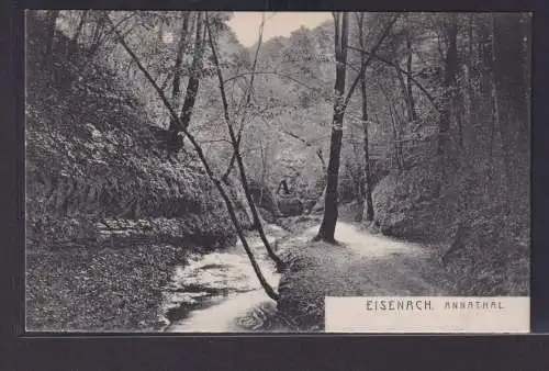 Ansichtskarte Eisenach Annathal Wald Bachlauf Waldweg Thüringen Kunstanstalt