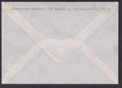 DDR Zusammendruck Rotes Kreuz R Brief Berlin ZAW Sonderstempel nit häufig