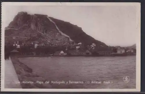 Ansichtskarte Alicante Meer Strand Berge Spanien nach Hildesheim Niedersachsen