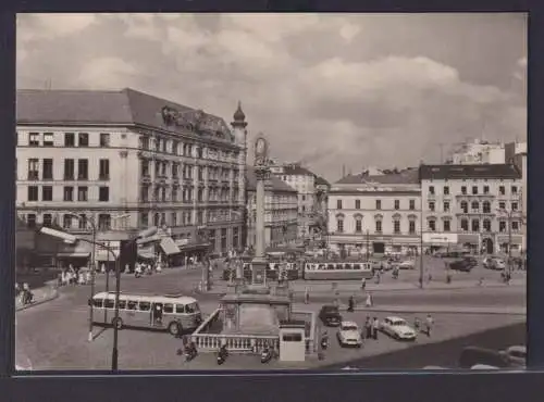 Ansichtskarte Brno Brünn Böhmen Mähren Tschechien Freiheitsplatz Strassenbahn