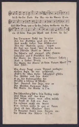 Antiquitäten Kunst Kunstdrucke Lithographie Musik Lied von Carl Reder Klappblatt