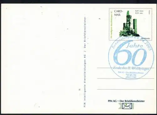 Bund Ganzsache PIN-AG 60 J. Ende Weltkrieg Briefmarken Ausstellung 2005