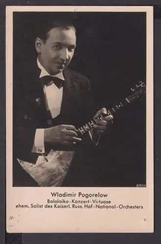 Musik Ansichtskarte Künstler Musiker Wladimir Pogorelow 1934