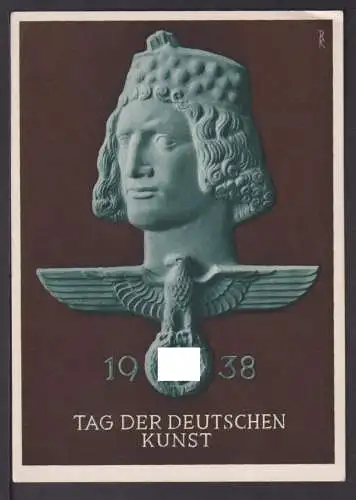 Deutsches Reich Propaganda Künstler Privatganzsache sign. RK Tag der Deutschen