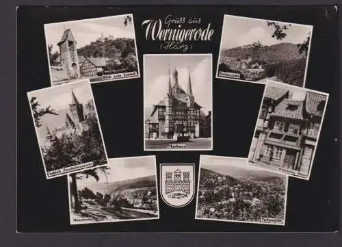 Ansichtskarte Wernigerode Sachsen Anhalt Harz Rathaus Schloss