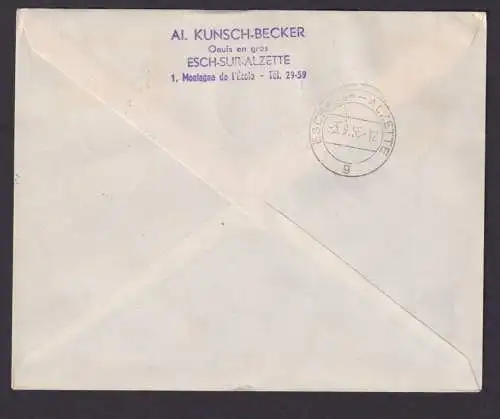 Luxemburg 535-536 Handwerk + Fernsehsender Brief FDC echt gel. Esch Sur Alzette