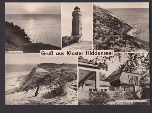 Ansichtskarte Hiddensee Mecklenburg Vorpommern Ostsee Kloster Strand Leuchtturm