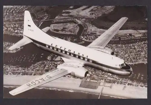 Flugpost Ansichtskarte Lufthansa Convair 340 inter. Flugkarte inter. Foto AK